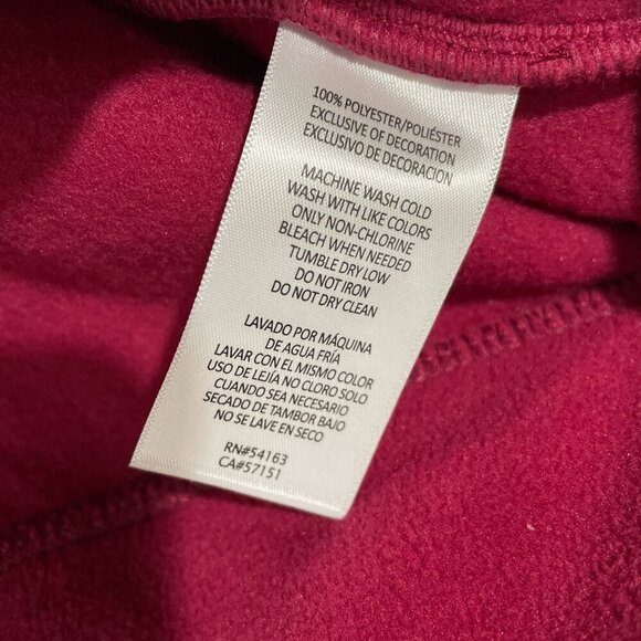 NEW Calvin Klein Jeans Womens S Red Full Zip Fleece Sweatshirt - Picture 6 of 10